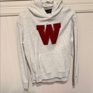 Women's Pullover Hoodie with Red 'W' Patch EUC